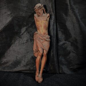 Finely Carved Antique Ex-Crucifix Armless Corpus Figure of Christ.