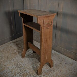 Vintage Oak Credence Table with Holy Lamp from Swansea