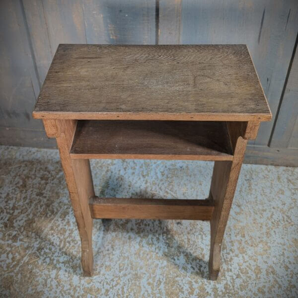 Vintage Oak Credence Table with Holy Lamp from Swansea