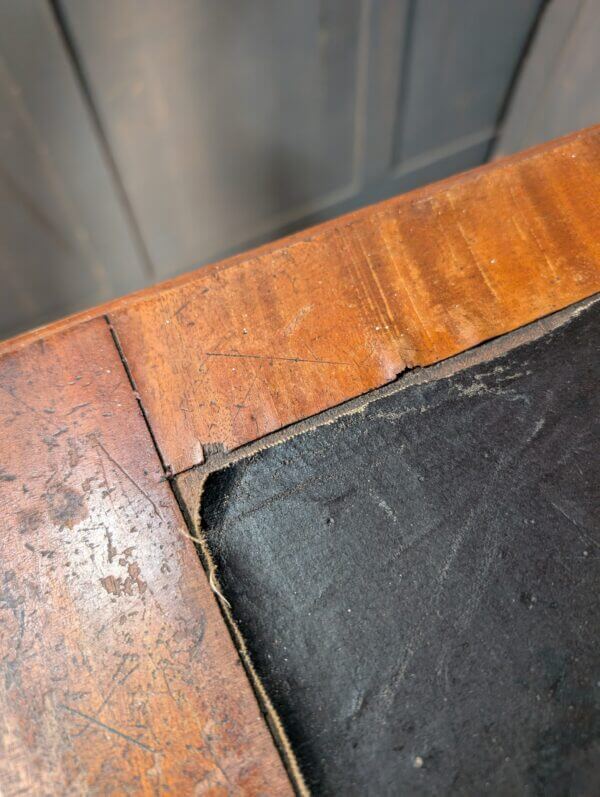 Smaller Sized Characterful Victorian Mahogany Pedestal Desk