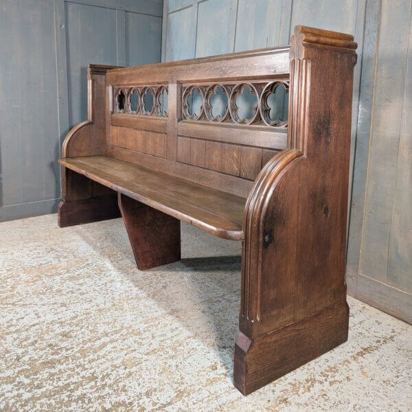 Quietly Imposing Oak Gothic Victorian Choir Pew from Winchester