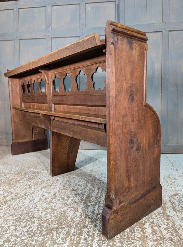 Quietly Imposing Oak Gothic Victorian Choir Pew from Winchester