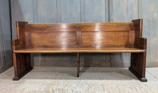 Medium to Dark Late Gothic Oak Church Pews Benches from St Saviour's Westcliff-on-Sea