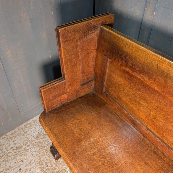 Medium to Dark Late Gothic Oak Church Pews Benches from St Saviour's Westcliff-on-Sea