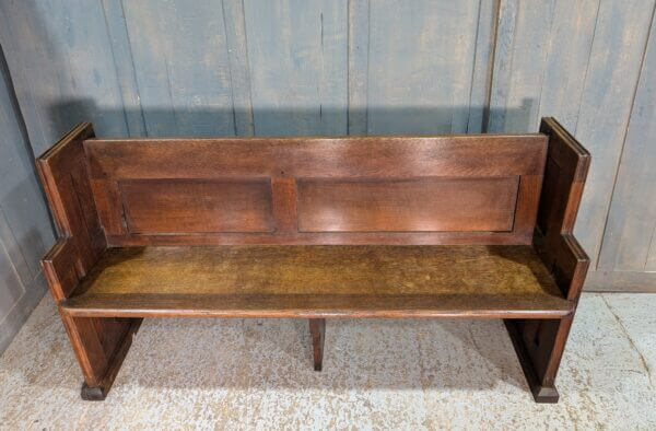 Medium to Dark Oak Elbowed Church Pews Benches from St Saviour's Westcliff-on-Sea