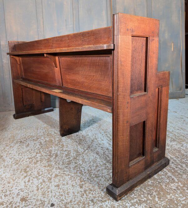 Medium to Dark Oak Elbowed Church Pews Benches from St Saviour's Westcliff-on-Sea