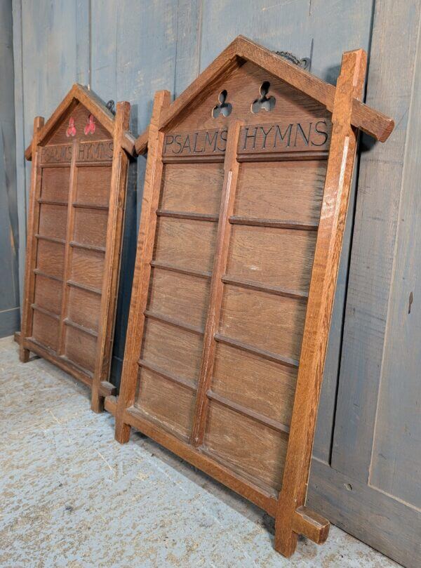 Extra Large Vintage Ten Hymn/Psalm Boards in the Shape of a House