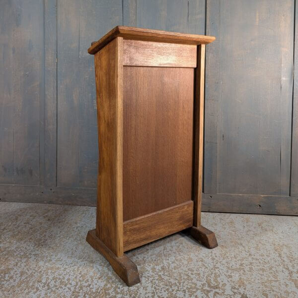 Simple Small Oak 1960's Vintage Desk Lectern Ambo from Swansea