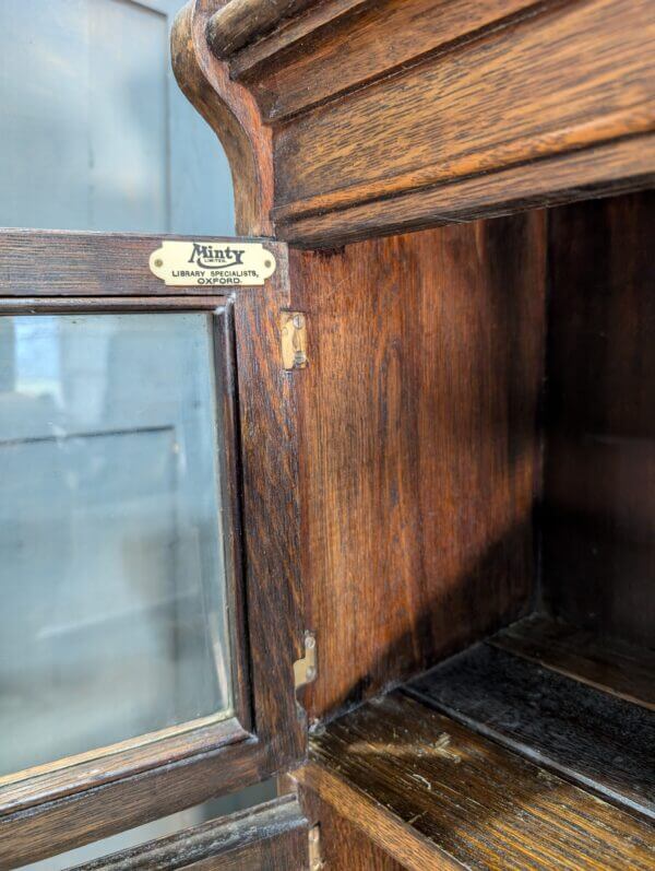 Globe Wernicke Style Modular 1930's Five Storey Minty Glazed Oak Bookcase