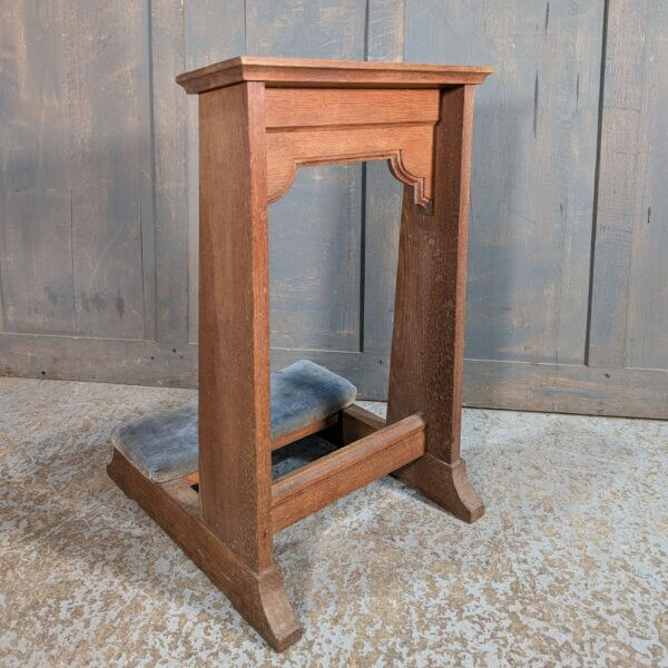 Simple Oak 1960's Vintage Small Prayer Desk Prie Dieu from Swansea