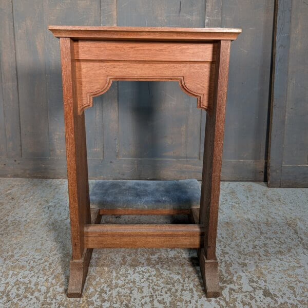 Simple Oak 1960's Vintage Small Prayer Desk Prie Dieu from Swansea