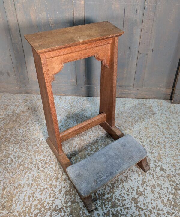 Simple Oak 1960's Vintage Small Prayer Desk Prie Dieu from Swansea