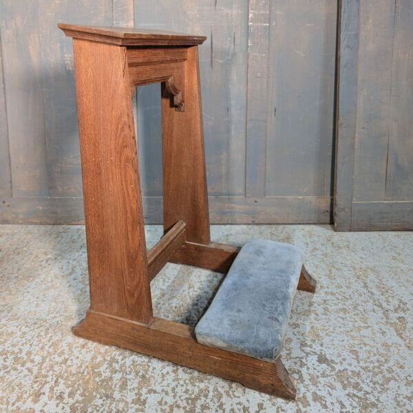 Simple Oak 1960's Vintage Small Prayer Desk Prie Dieu from Swansea