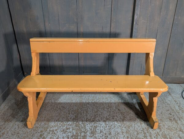 1870's Pine Simple Gothic Church Bar Back Benches from St Charles Borromeo Weybridge Type 1