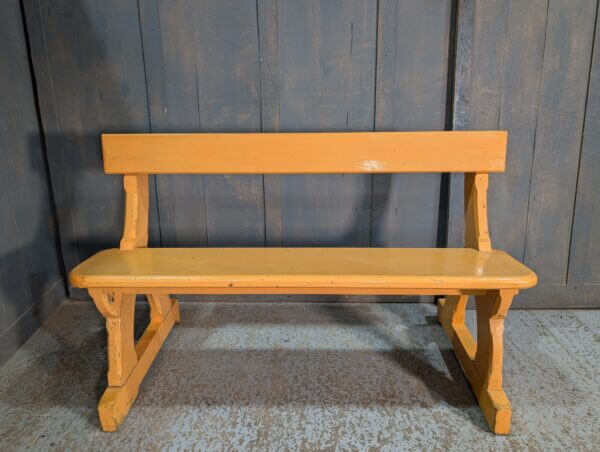 1870's Pine Simple Gothic Church Bar Back Benches from St Charles Borromeo Weybridge Type 2