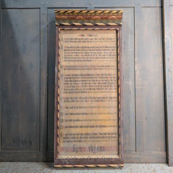 Crypt Find Victorian Large Commandment Board