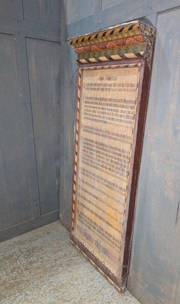 Crypt Find Victorian Large Commandment Board