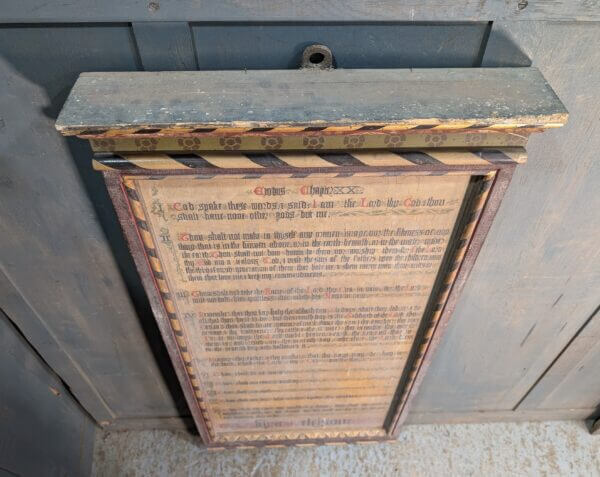 Crypt Find Victorian Large Commandment Board