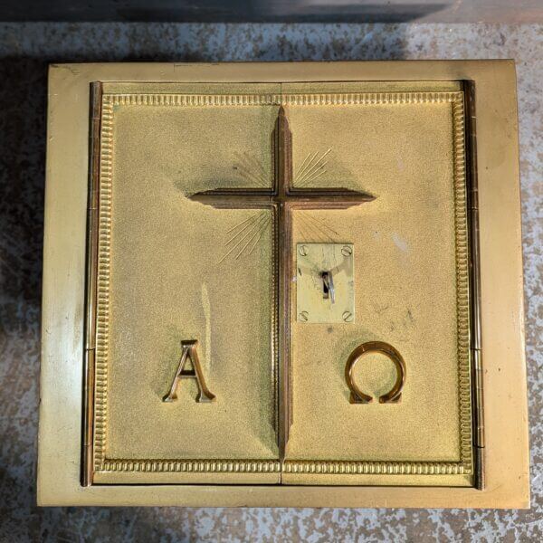 Heavy 1960's Alpha Omega Brass and Steel Tabernacle from St Veronica's Rossendale