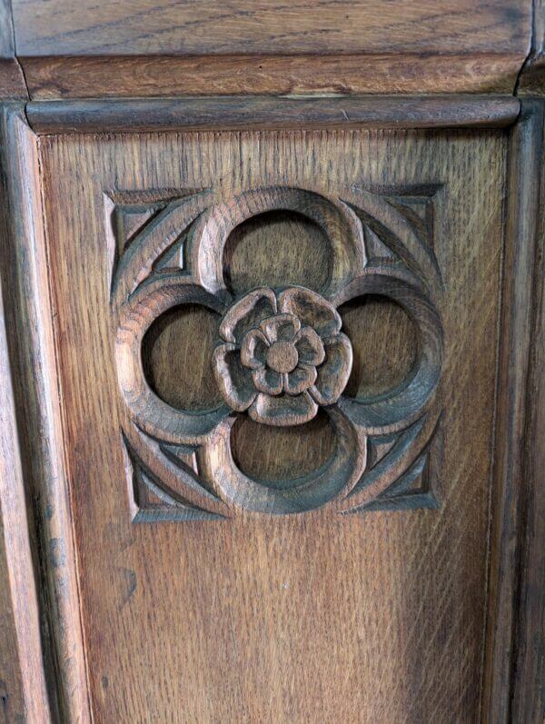 Five Sided Vintage Gothic Oak Pulpit From St Oswald's Rugby