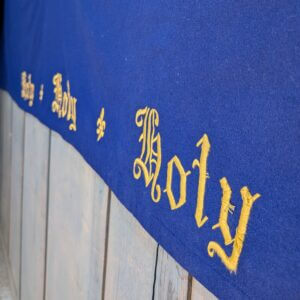 Very Large Holy Holy Holy Blue Altar Hanging Project