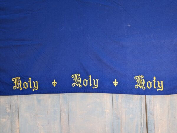 Very Large Holy Holy Holy Blue Altar Hanging Project