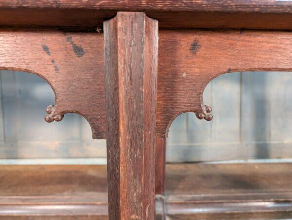 Antique Darker Oak Altar Rials Kneelers from St Oswald's Rugby