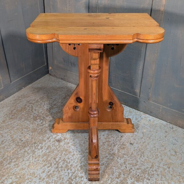 Stripped Pine Victorian Gothic Credence Table from St Andrews Brentwood