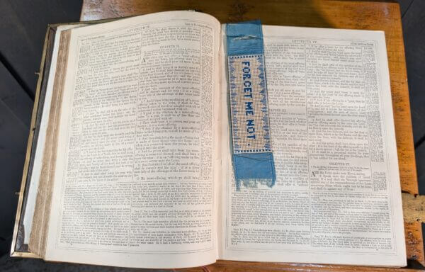 Colourful Brass and Gold Tooled Leatherbound Large Church Lectern Bible from St Andrews Brentwood