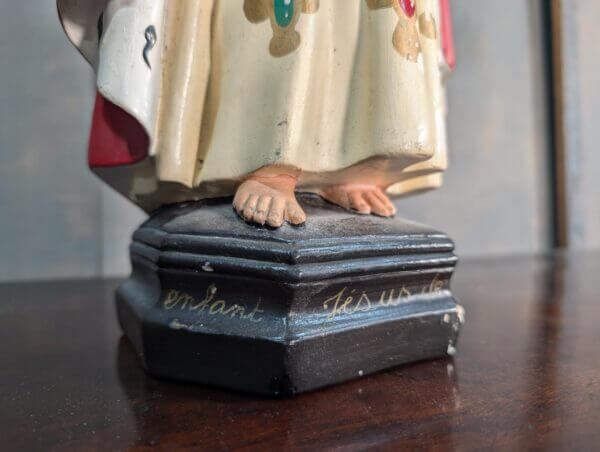 Large Antique French Religious Statue Child of Prague