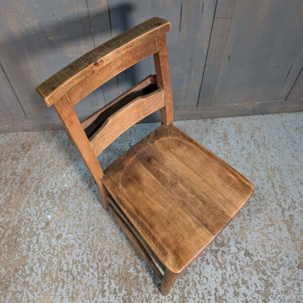 Very Good Colour Medium Brown Ladderback Church Chapel Chairs from St Paul's Tunbridge Wells - Image 5
