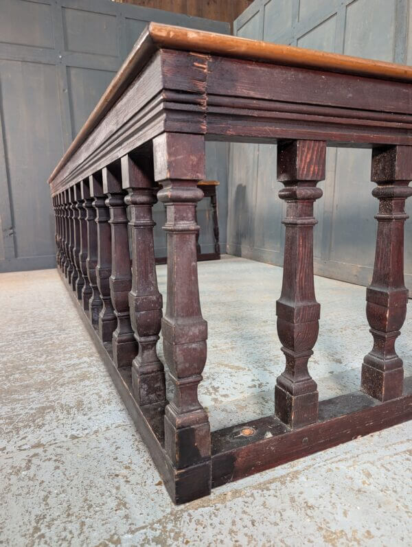 Gothic Pine Altar Rail from St Andrews Brentwood