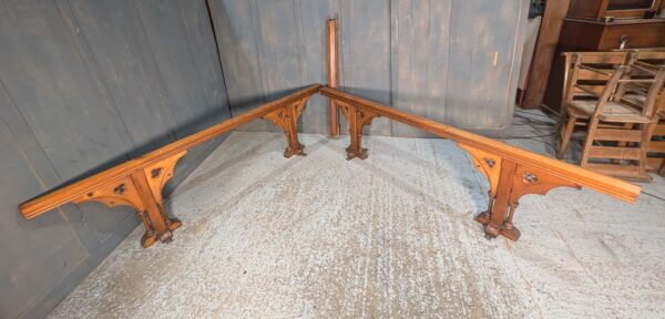 Antique Pine Balustrade Altar Rail Railing from Salisbury Methodist Church