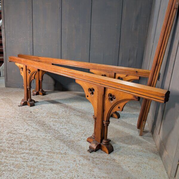 Antique Pine Balustrade Altar Rail Railing from Salisbury Methodist Church