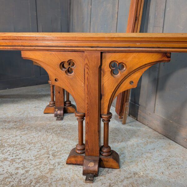 Antique Pine Balustrade Altar Rail Railing from Salisbury Methodist Church