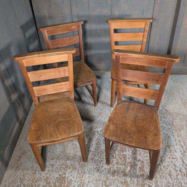 Rusthall Antique Elm and Beech Church Chapel Chairs - Bargain -