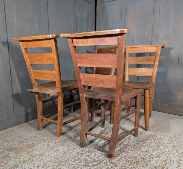 Rusthall Antique Elm and Beech Church Chapel Chairs - Bargain -