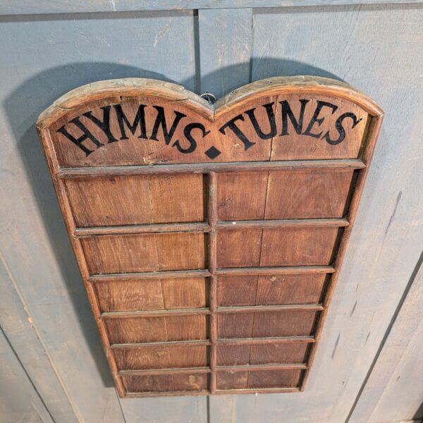 Rare Extra Large Antique Six Tune Six Hymn Oak Hymnboard