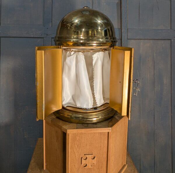 Classic Victorian Style Outsize Brass Dome Top Tabernacle & Stand from St Joseph's Convent East Molesey