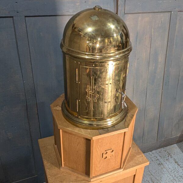 Classic Victorian Style Outsize Brass Dome Top Tabernacle & Stand from St Joseph's Convent East Molesey