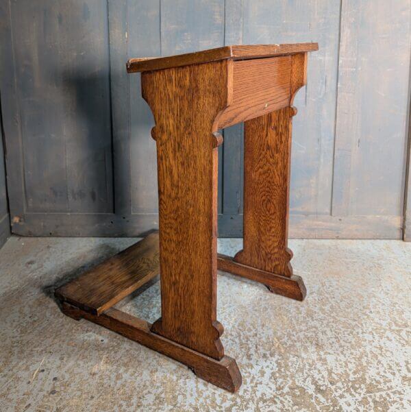 Simple Well Made Oak Prayer Desk from St Joseph's Convent East Molesey