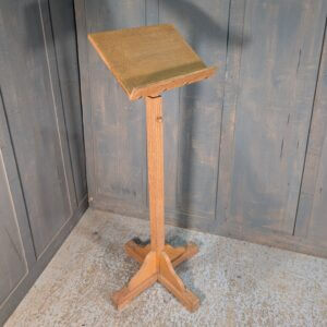 Adjustable Simple Oak Pedestal Church Lectern from St Joseph Convent