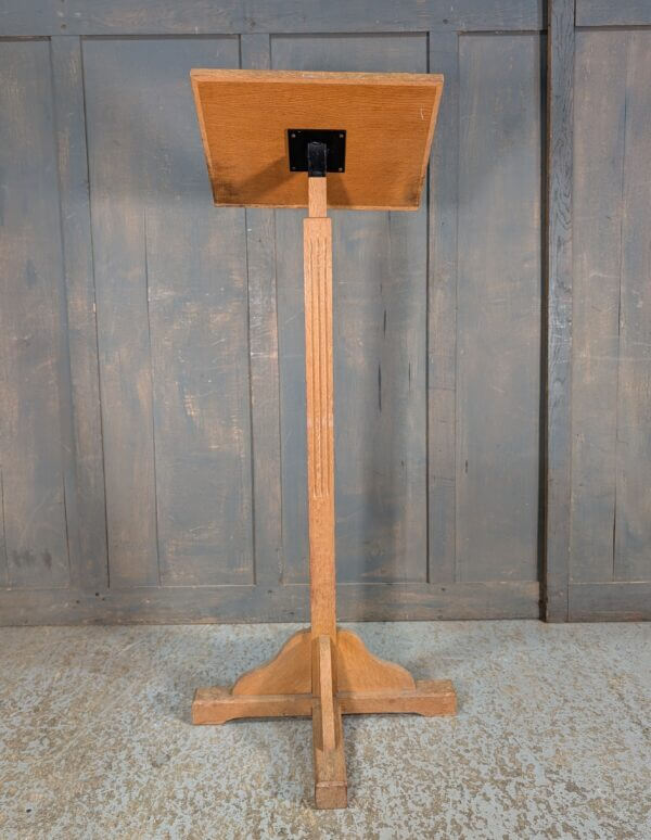 Adjustable Simple Oak Pedestal Church Lectern from St Joseph Convent