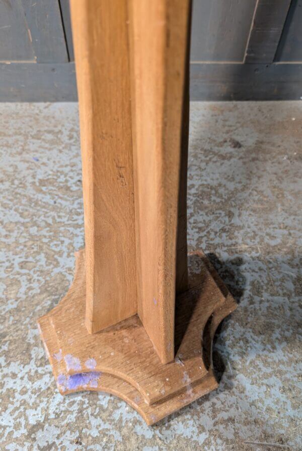 Paschal/Advent Oak and Metal Tall Candlestand from St Joseph's Convent East Molesey