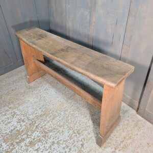 Solid but Faded Oak Organists Bench from Salisbury Methodist Church