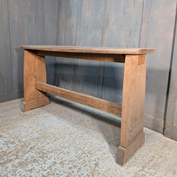 Solid but Faded Oak Organists Bench from Salisbury Methodist Church