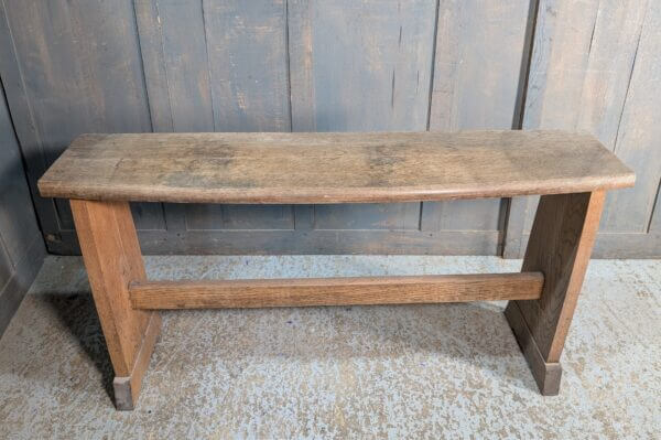 Solid but Faded Oak Organists Bench from Salisbury Methodist Church