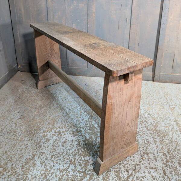 Solid but Faded Oak Organists Bench from Salisbury Methodist Church