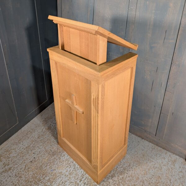 Adjustable Ambo Pale Oak Pulpit Like Lectern from St Joseph's Convent East Molesey