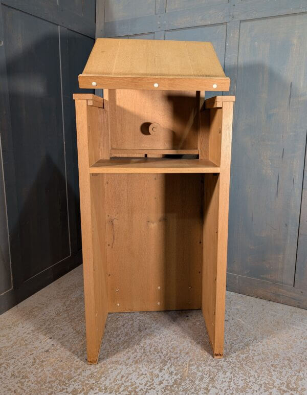 Adjustable Ambo Pale Oak Pulpit Like Lectern from St Joseph's Convent East Molesey